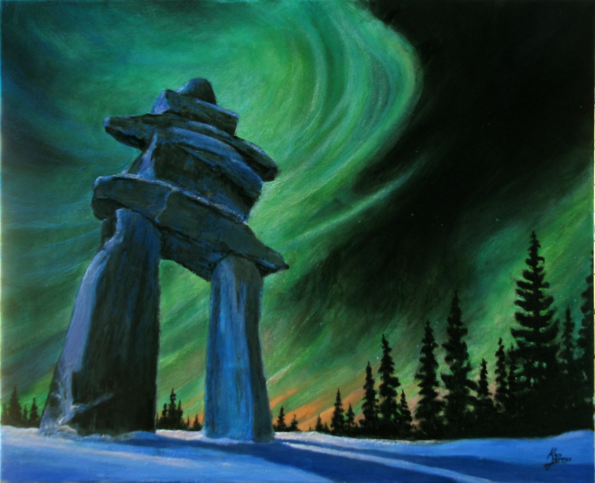 Inukshuk Aurora, daylight view