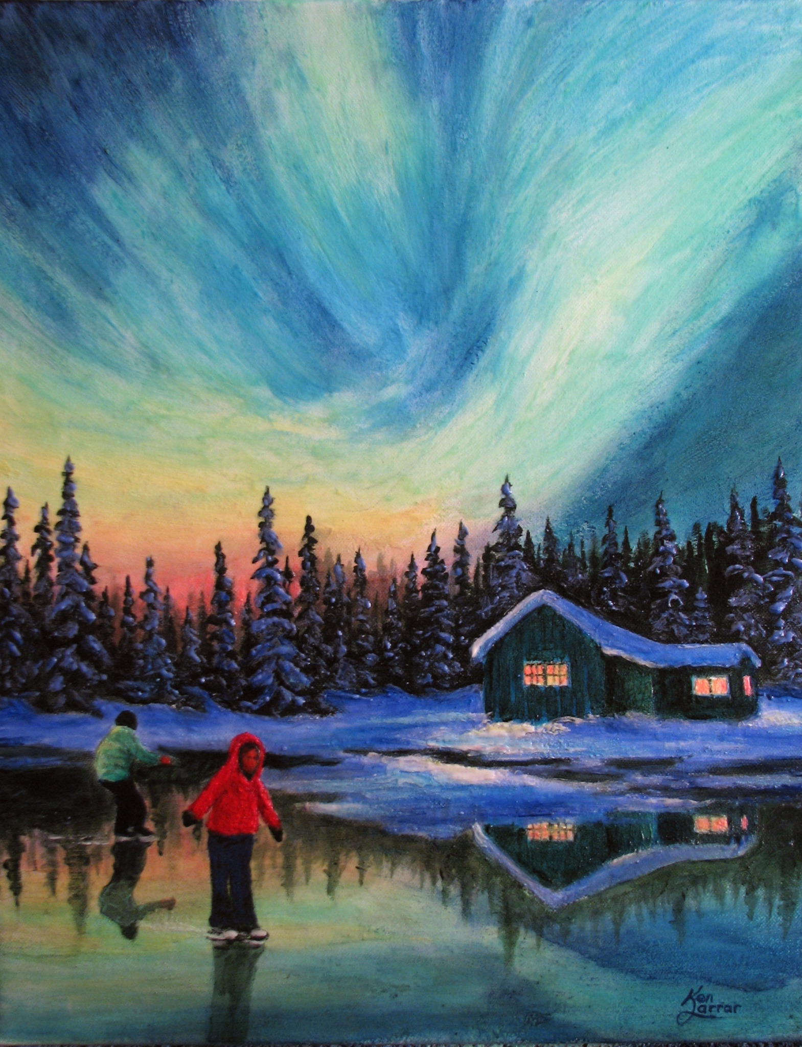 On Frozen Pond, daylight view