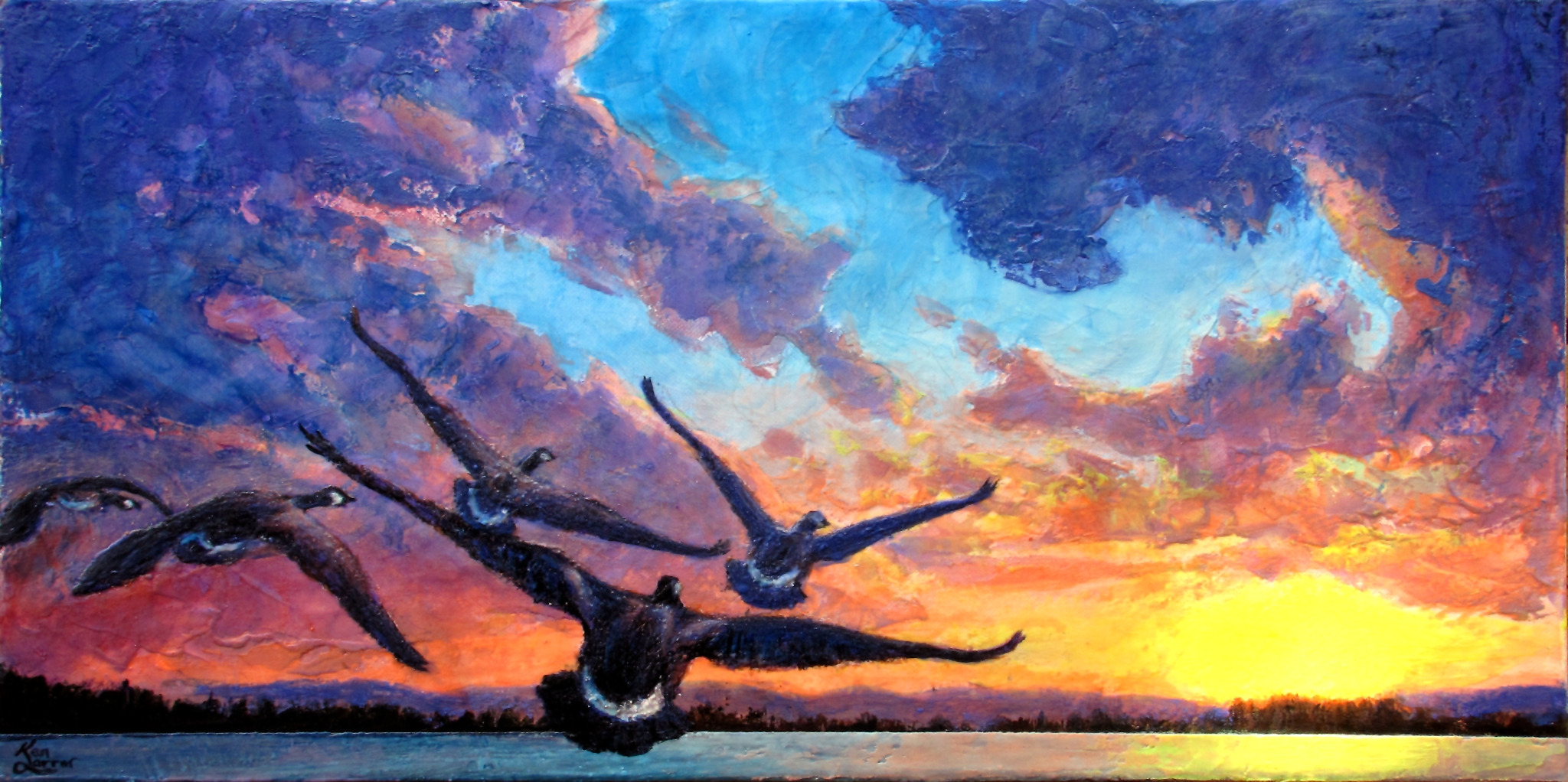 Evening Flight, photographed in daylight